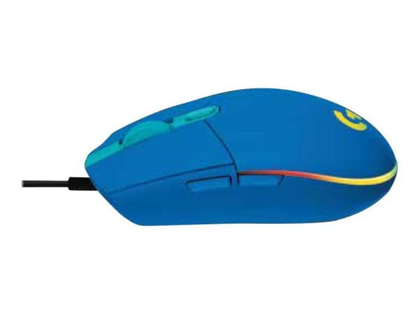 Mus - Logitech - G102 LIGHTSYNC - Blå - Trådbunden - Anpassningsbar RGB