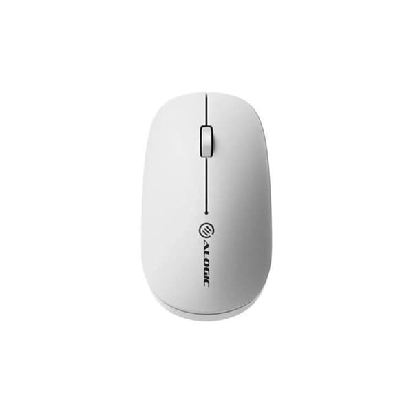 Trådlös uppladdningsbar mus Modell Echelon med USB-A 2,4GHz-mottagare A-Logic Vit Vit