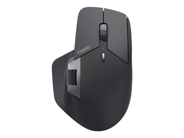 Rapoo MT760M, Right-hand, Optical, RF Wireless + Bluetooth, 4000 DPI, Black, Grey Svart, Grå