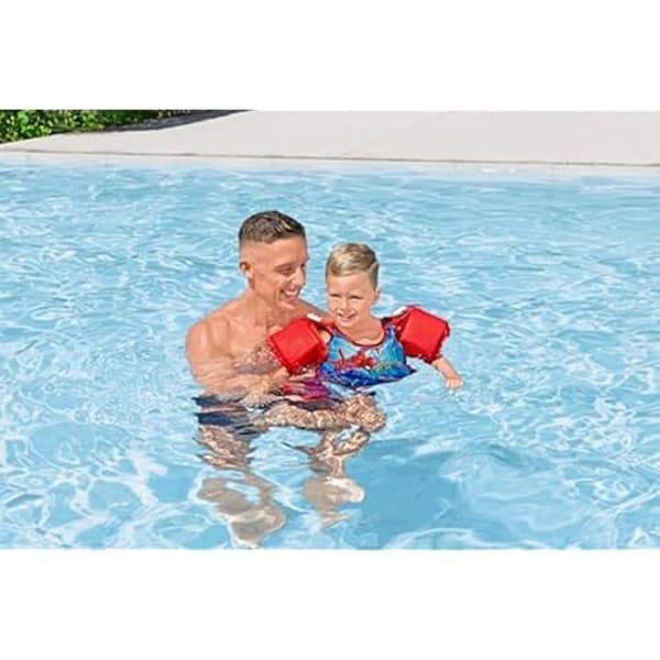 Simdräkt - BESTWAY - Spiderman™ - 56 cm - Inbyggda skumarmar - Justerbar passform