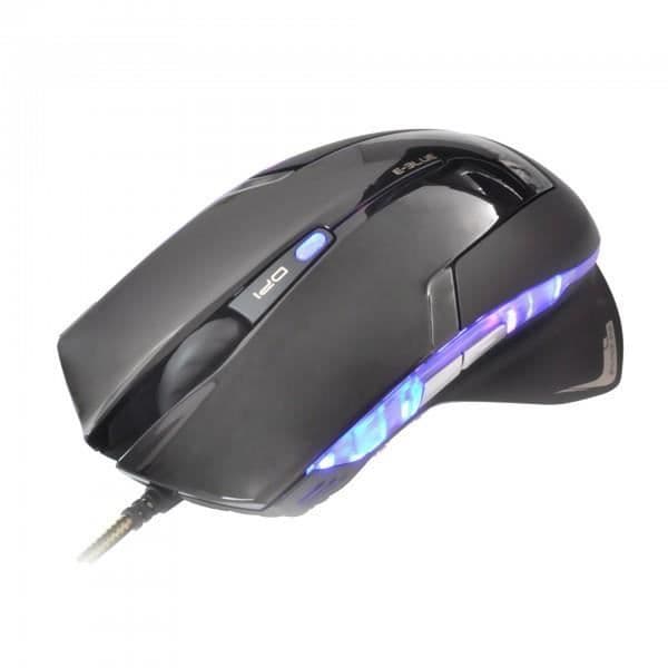 Mazer Type-r Gaming trådbunden optisk spelmus - E-BLÅ - Svart - 2400 dpi - 6 nycklar