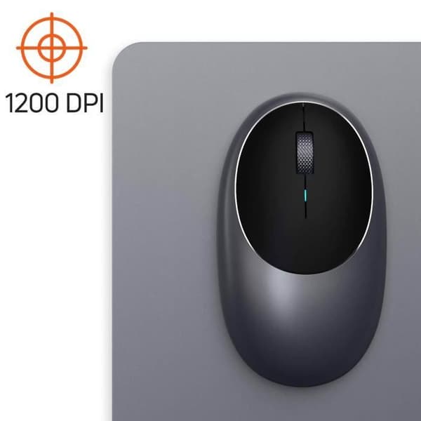 Bluetooth-mus Ergonomisk design Uppladdningsbar USB-C M1 Satechi Space Grey