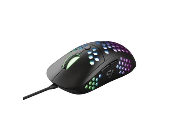 Trust GXT 960, högerhand, Optisk, USB Type-A, 10000 DPI, Svart