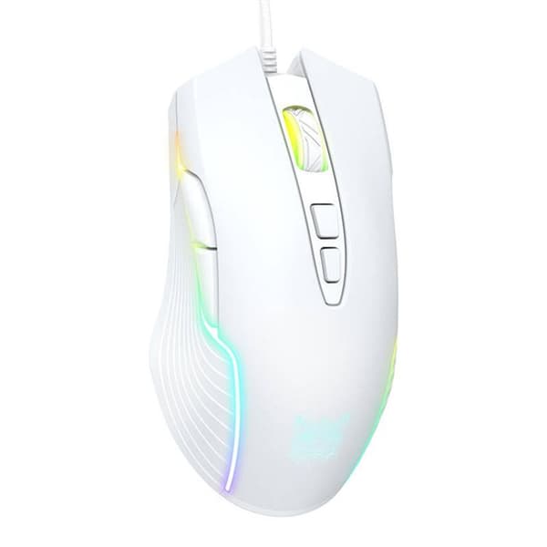 ONIKUMA - CW905 Vit - LED RGB Gamingmus 6400 DPI