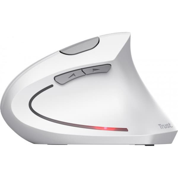 Trust Verto ergonomisk trådlös vertikalmus, vit