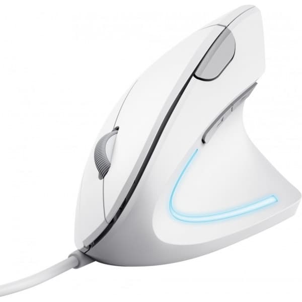 Trust Verto ergonomisk vertikal mus, vit Vit