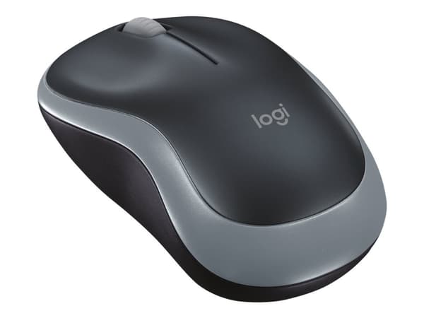 Logitech M185 - Hiiri - optinen - langaton - 2,4 GHz - langaton vastaanotin (USB) - harmaa