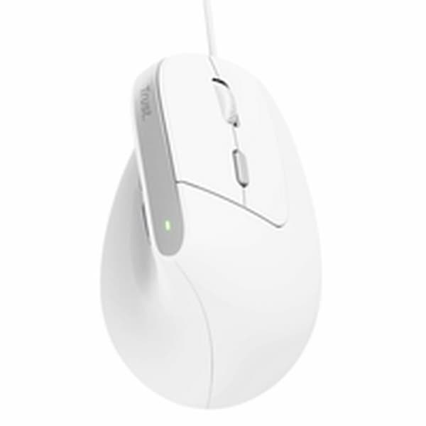 Ergonomisk optisk mus Trust 25397 Hvid 2400 dpi