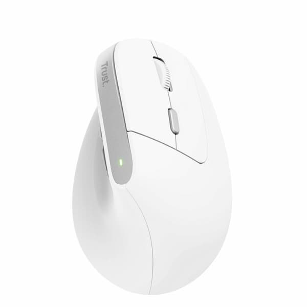 Ergonomisk optisk mus Trust 25398 Hvid 2400 dpi