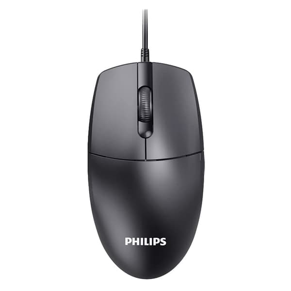 Philips klassiske sorte mus med ledning - enkel og praktisk, en god hjælper til kontoret
