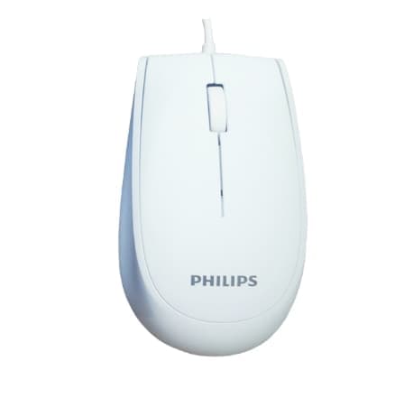 Philips hvid mus med ledning – simpelthen et praktisk nyt valg til kontorbrug