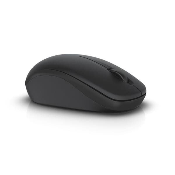 Trådlös Mus - DELL - WM126 - Svart - Optisk - Trådlös anslutning - Ergonomisk