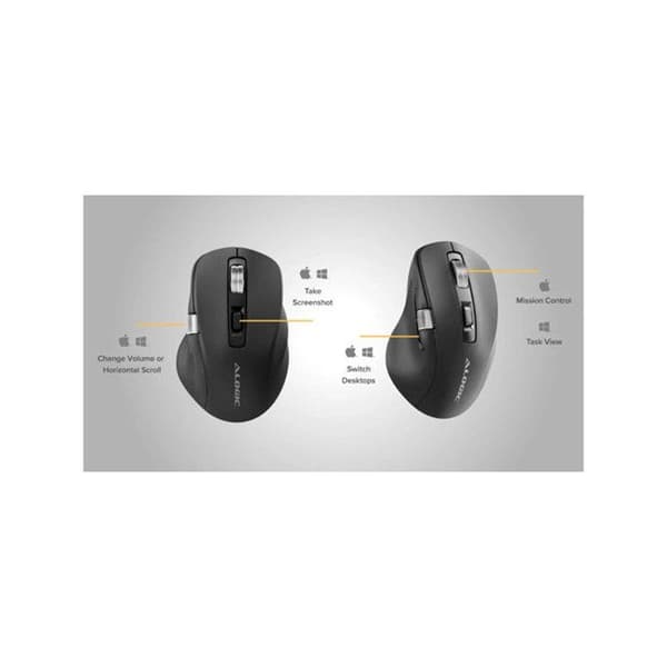 Apex Ergonomisk Trådlös Gamingmus med 7 Programmerbara Knappar A-Logic Svart