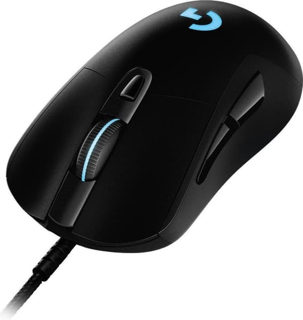 Logitech Gaming G403 Hero Mouse USB Optisk Bakgrundsbelyst, Viktminskning Svart