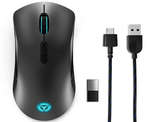 Lenovo Legion M600 trådlös spelmus Ambidextrous RF trådlös+Bluetooth+USB Type-A Optisk 16000 DPI