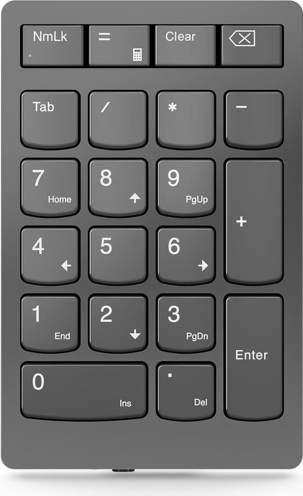 Lenovo Go Wireless Numeric Keypad Universal Bluetooth/USB/RF Wireless Grey (GY41C33979)