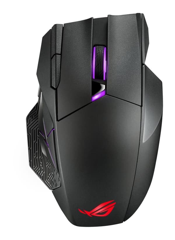 ASUS ROG Spatha X - Hiiri - Oikeakätinen - optinen - 12 painiketta - langaton, langallinen - USB, 2,4 GHz - musta