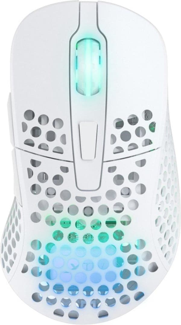 Xtrfy M4 RGB. Rörelsedetekteringsteknik: Optisk, Enhetsgränssnitt: RF trådlös, Rörelseupplösning: 19000 DPI, Svarstid: 1 ms, Typ av knappar: Tryckta k Vit