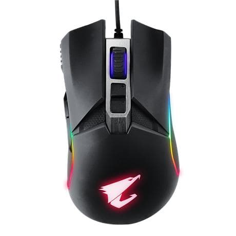 Gigabyte AORUS M5 - mus - högerhänt - optisk - trådbunden - USB - mattsvart (GM-AORUS M5)