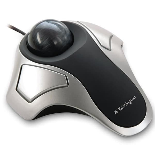 Kensington, Wired Ergonomic TrackBall Mouse för PC, Mac, Ambidextrous, Grå Silver