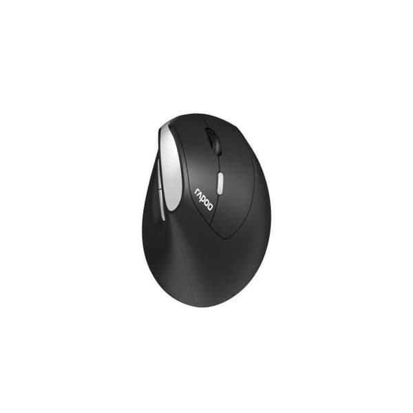 EV-200 VERTIKAL ERGONOMISK TRÅDLÖS USB-MUS SVART RAPOO 13531 Svart, Silver