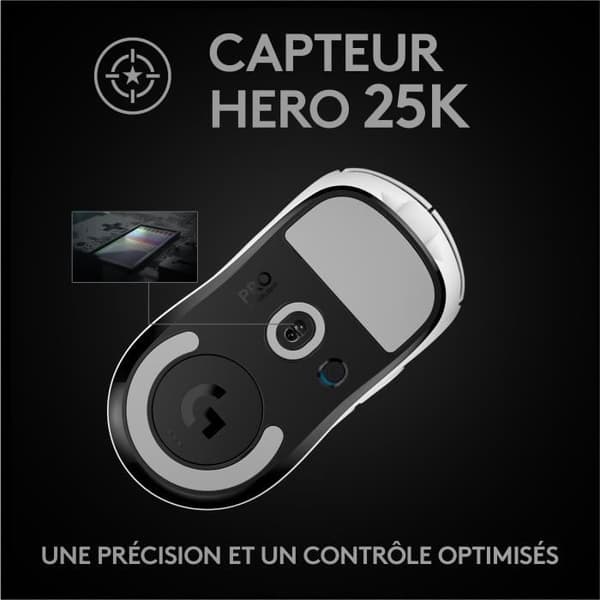 Gamingmus - trådlös - Logitech G - Pro X Superlight - Vit