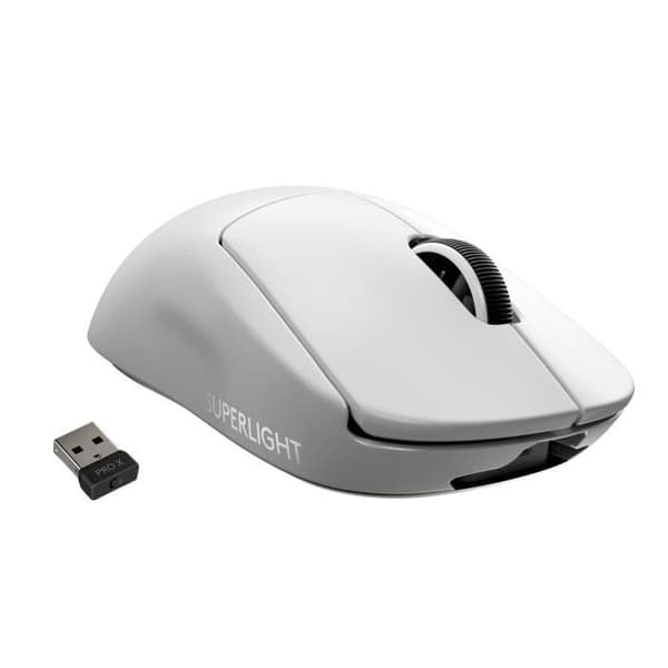 Gamingmus - trådlös - Logitech G - Pro X Superlight - Vit