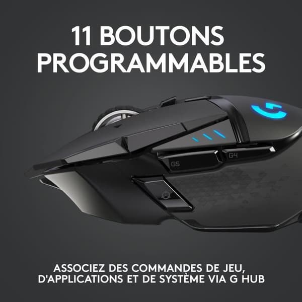 Spelmus - Trådlös - Logitech G - G502 Hero - Svart