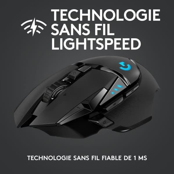 Spelmus - Trådlös - Logitech G - G502 Hero - Svart
