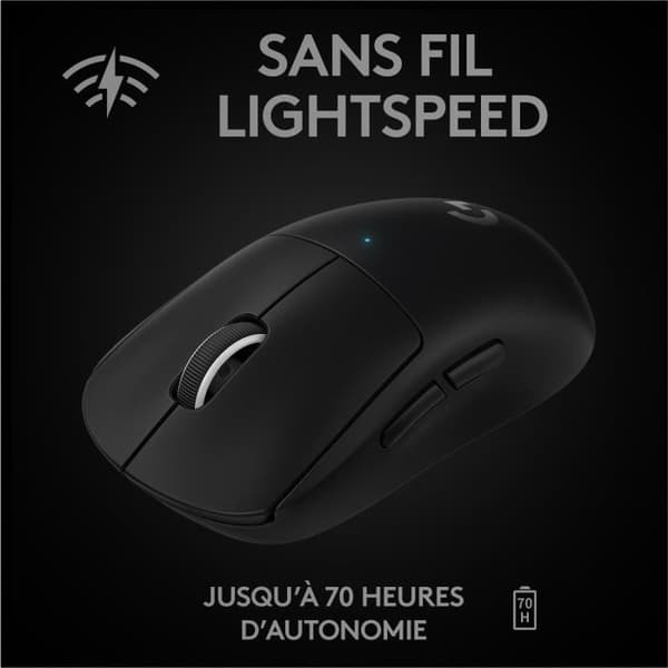 Spelmus - Trådlös - Logitech G - G PRO X Superlight - Svart