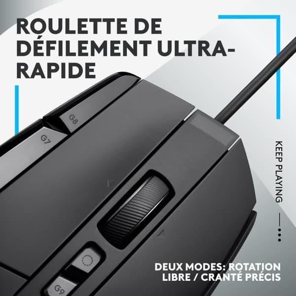 Spelmus - Kabelansluten - Logitech G - G502 X - Svart