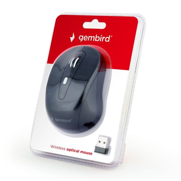 Gembird MUSW-6B-01 mus Kontorsmus Högerhänt RF Trådlös Optisk 1600 DPI