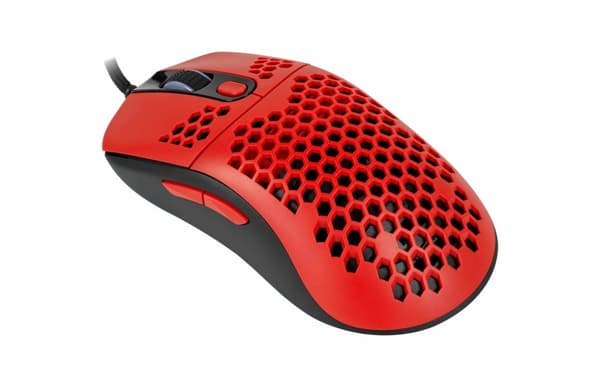 Arozzi Favo Ultra Light Gamingmus - svart/röd Svart, Röd