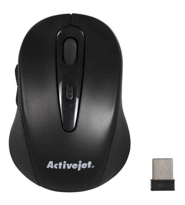 Activejet-mus AMY-213 trådlös optisk USB-mus Svart