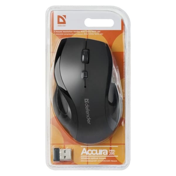 Optinen hiiri Defender ACCURA MM-295 Musta 1600 dpi