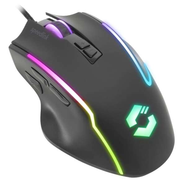 Speedlink DECUS NX RGB spelmus, gummi-svart Svart