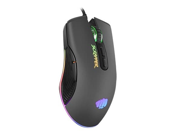 FURY Scrapper Gamingmus Ambidextrös USB Typ-A Optisk 6400 DPI