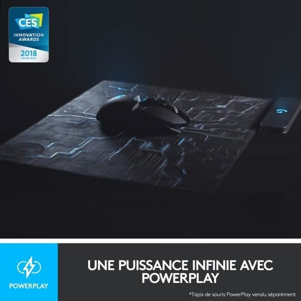Spelmus - Trådlös - Logitech G - G903 Lightspeed - Svart