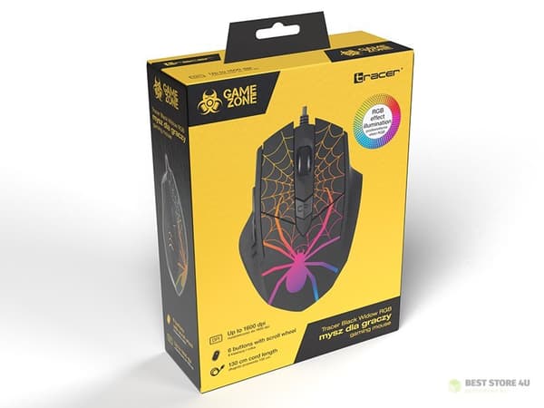 Mus TRACER GAMEZONE Black Widow USB