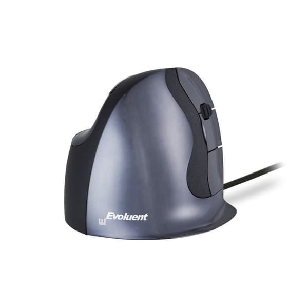 VerticalMouse D, Svart/Silver Mus, Liten, RH