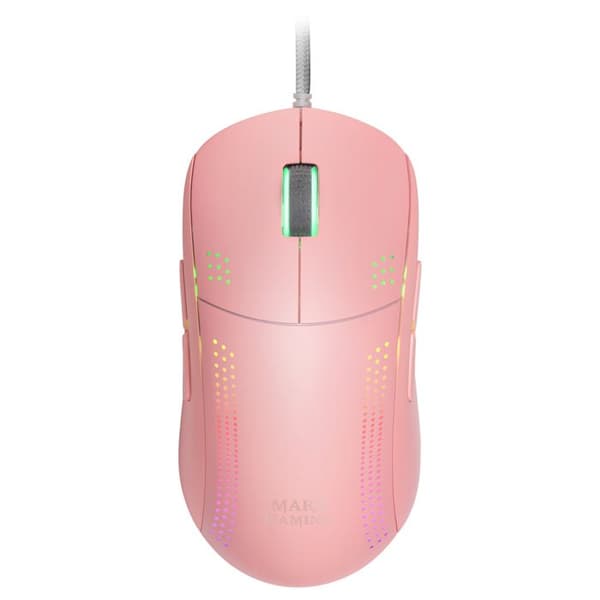 Mars Gaming MMPRO Pink - Ultralätt Ambidextrous Mus - RGB Chroma - 32K DPI Optisk