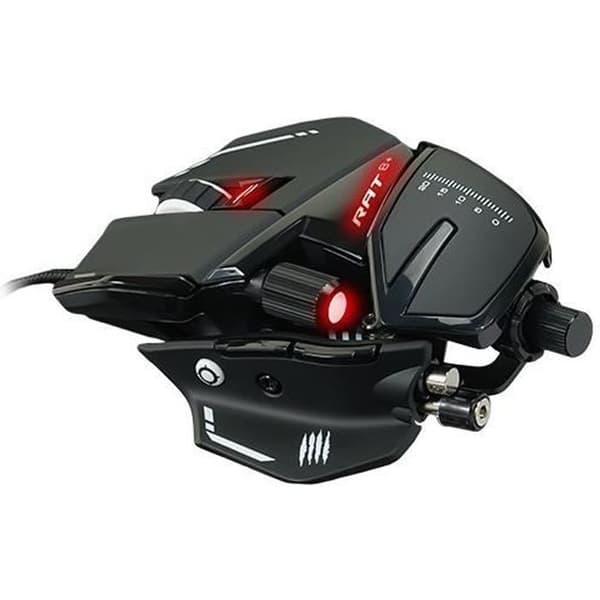 Madcatz RAT 8+ Svart - Anpassningsbar trådad spelmus - 11 knappar - RGB LED - 16000 DPI - Pixart PMW3389