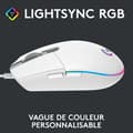 Miniatyrbild 2 av 3: Logitech G203 LIGHTSYNC RGB Gaming Mus - Vit - 6 programmerbara knappar - 8000 dpi