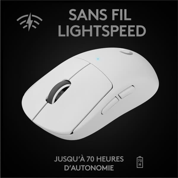 Gamingmus - trådlös - Logitech G - Pro X Superlight - Vit