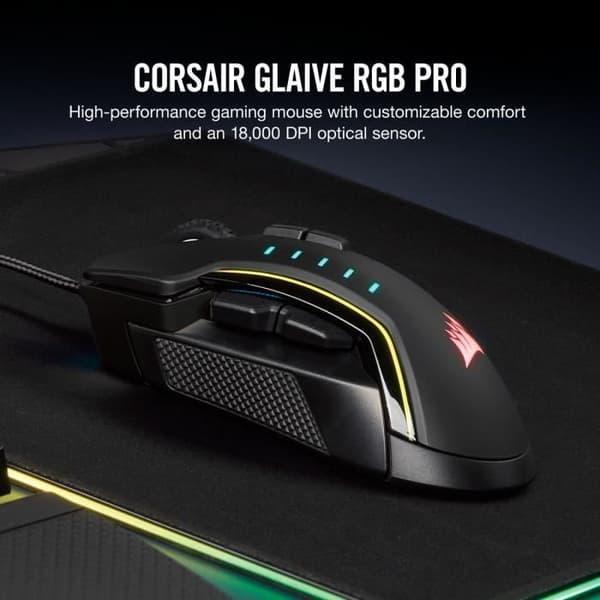 Corsair mus CORSAIR IRONCLAW RGB TRÅDLÖS trådlös spelmus Svart