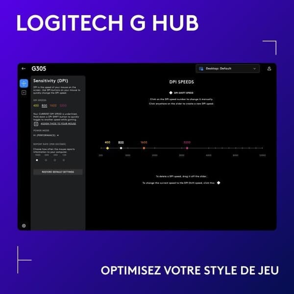 Spelmus - Trådlös - Logitech G - G305 Lightspeed - Svart