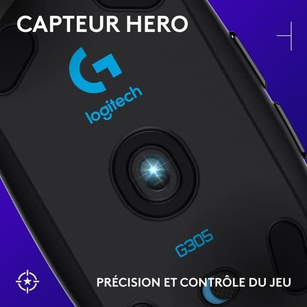 Spelmus - Trådlös - Logitech G - G305 Lightspeed - Svart