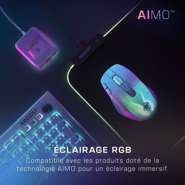 Trådlös mus - ROCCAT - Kone XP Air - 29 programmerbara ingångar - 3D RGB-belysning - 19000 DPI