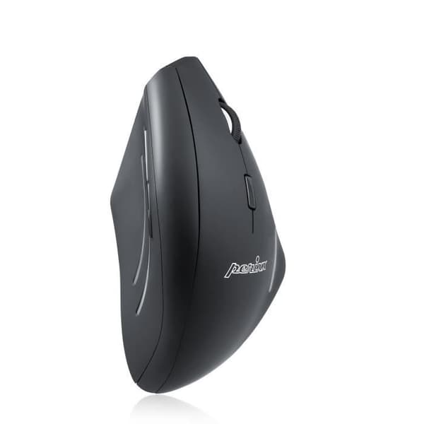 Perixx PERIMICE-608, Trådlös vertikal ergonomisk mus - 6 knappar - 800/1200/1600 dpi - Rekommenderas för användare TMS Svart