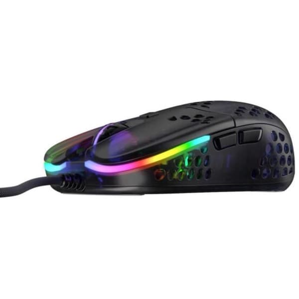 Trådbunden spelmus - XTRFY - MZ1 Zy's Rail - Svart (MZ1-RGB-BLACK-TP)